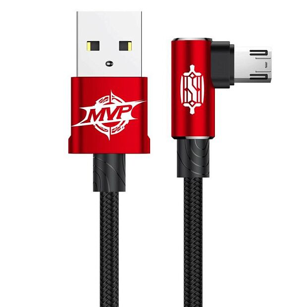 Кабель Baseus MVP Elbow Type Cable USB For Micro 1.5A 2m (Red/Красный) 