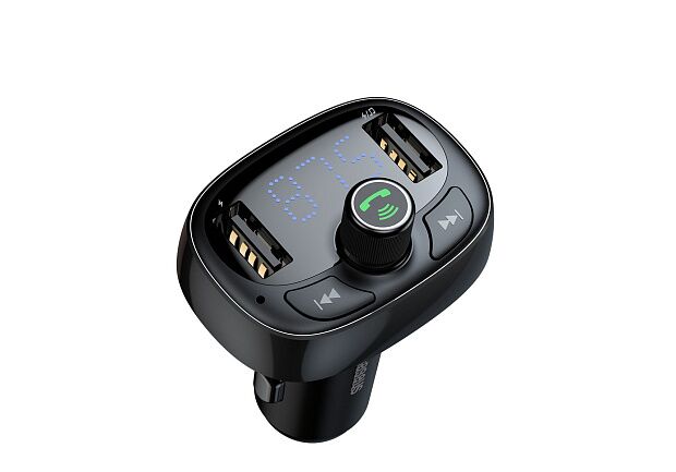 Автомобильный FM-трансмиттер Baseus Typed Bluetooth MP3 Car Charger Tarnish CCALL-TM01 (Black/Черный) - 5